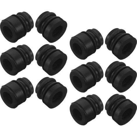 12 Pièces Patin Amortisseur pour Tronçonneuse Caoutchouc Noir Confort Amélioré et Installation Facile pour Entretien et Coupe de Bois (1/5)