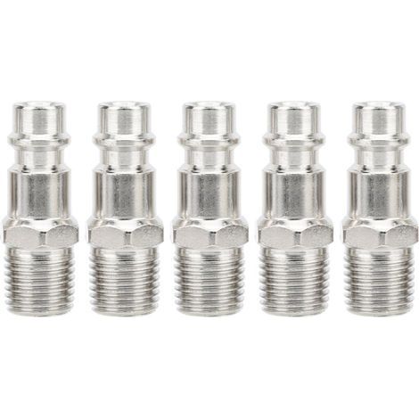 Pneumatikwerkzeuganschluss, europäischer Stecker, industrieller Luftanschluss, Kompressorzubehör, 5 Stück (1/5)