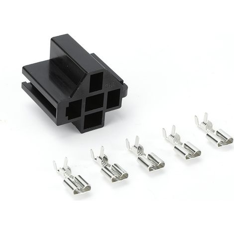 Relay holder, automotive relay base, 6.3 mm, 4-pole/5-pole base, 1 connection, 5-pole housing, individual coil locking.--DTEKGAZ