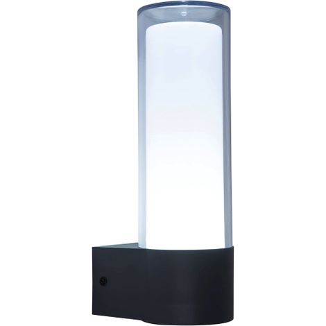 Lampada da parete a LED Smart-Home Dropa, moderna lampada da esterno in alluminio antracite, RGB, controllo app, compatibile con Alexa/Google, colore della luce regolabile [Classe di efficienza energe (1/5)