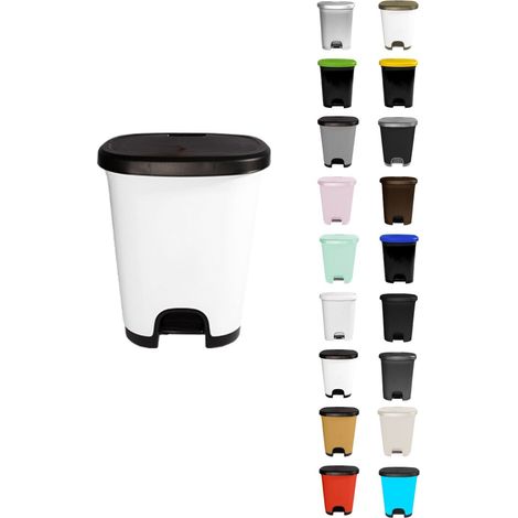 Cubo basura plástico moderno  Apertura con pedal  Cubo reciclar (1/5)