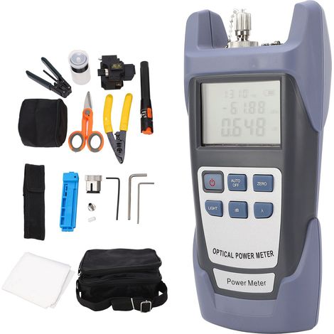Le kit de détection des défauts de fibre optique comprend un wattmètre optique DXL-40D et une cliveuse de fibre optique SKL-8A. (1/5)