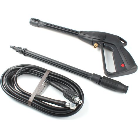 Hochdruckreinigerpistole M22x1,5 14mm Bolzen mit Hochdruckschlauch - Hochdruckreinigerzubehör - Verstellbare Düse (1/4)