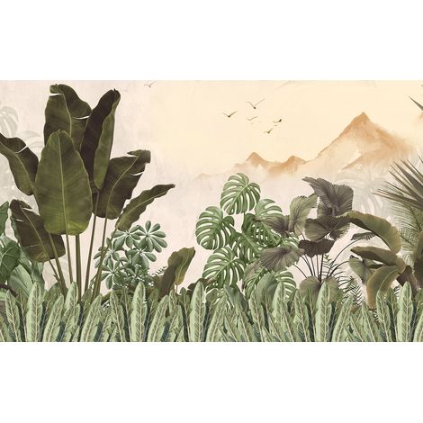Papier peint panoramique - Plantes Tropicales - 130 cm x 81 cm (1/2)
