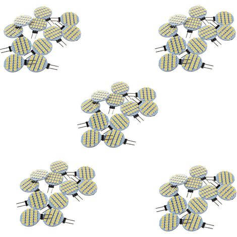 50 ampoules LED SMD 24 G4 pour armoire, bateau, camping-car, voiture, 12 V, lumière blanc chaud (1/5)