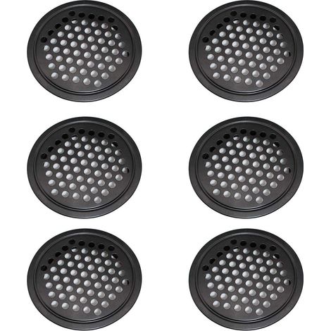 Lntyq 6 Pièces Grille de Ventilation en Acier Inoxydable, Grille de Ventilation L'armoire- 60 mm Grille Ventilation Ronde Peut être Utilisé Dans le Garage, Salle de Bain la Chambre