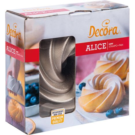 Decora 0080116 Stampo Antiaderente Mini Alice Ø 10 X 5 h Cm, In Alluminio Pressofuso, per realizzare preparazioni dolci e salate. (1/5)