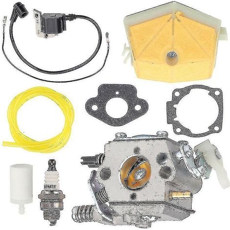 Kit carburateur Walbro WT170 pour tronçonneuse Husqvarna 50 51 55 61 254 257 261 262 (neuf). Comprend : carburateur, bougie d'allumage (1/5)