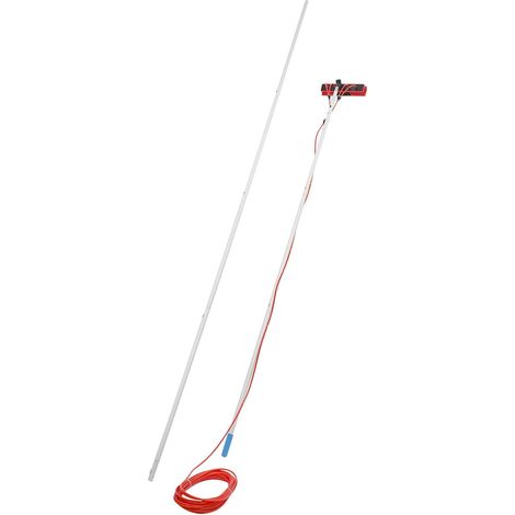 Brosse de nettoyage pour panneaux solaires (7 m), perche télescopique à alimentation en eau avec brosse en polypropylène de 35 cm et tête pivotante à 180° – pour fenêtres en hauteur, camping-cars et b (1/5)
