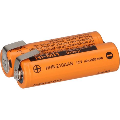 2,4V 2080mAh Akkupack Mignon AA Ni-MH HHR210AA Lötfahne (1/5)
