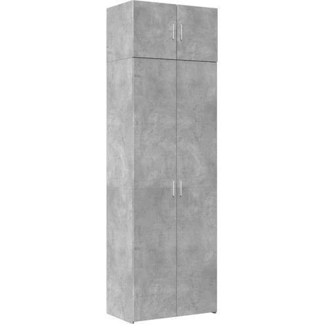 Maison Exclusive - Armadietto Grigio Cemento 70x42,5x225 cm in Legno Multistrato