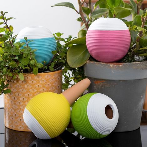 Ollas Terre Cuite - 4 Pièces - Argile Rouge - Arrosage Automatique - Plantes Intérieur Extérieur - Multicolore