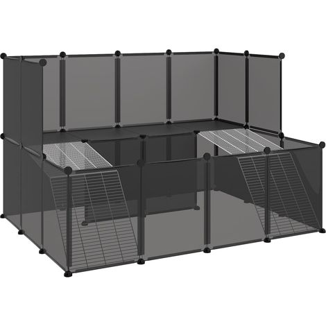 Jaula para animales pequeños 143 x 107 x 93 cm PP y acero negro 020041647 (1/5)