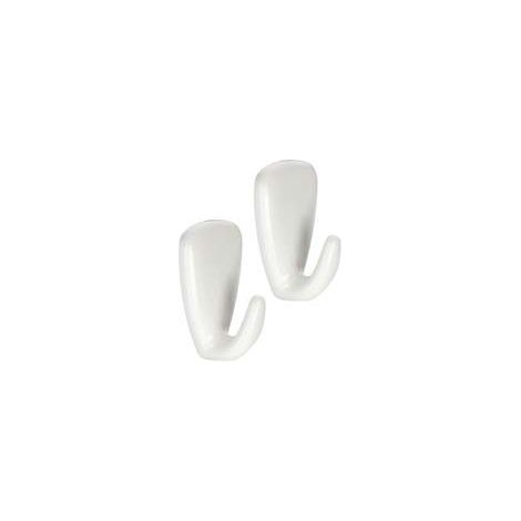 GANCIO ADESIVO GRANDE IN PLASTICA PZ.2 PRESTO- - cm.3x4 - 6 pezzi TESCOMA