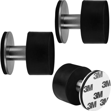 3 Stück selbstklebender Türstopper HEKTOR Ø 40 mm H: 40 mm aus echtem Edelstahl SUS304 Wandtürstopper ohne Bohren Anschlagpuffer Türanschlagpuffer Anschlagschutz Türpuffer Türdämpfer von SOTECH (1/5)