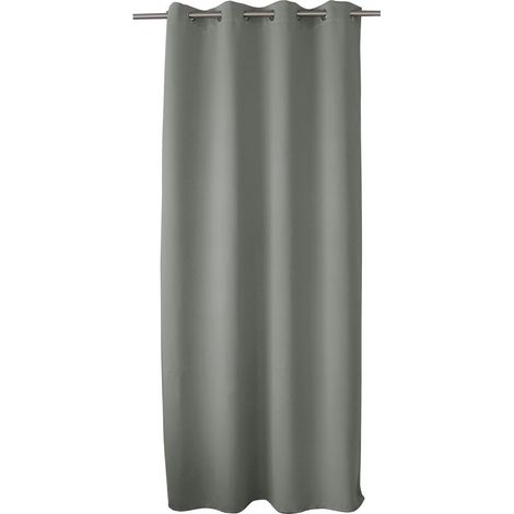 Rideau occultant et isolant uni gris - 140x240cm - Gris (1/3)