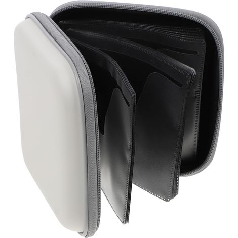 Étui de Rangement Blanc pour DVD et CD 24 Disques en Eva et PP, Léger et Facile à Transporter pour Organiser Vos Disques la Maison (1/5)
