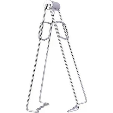 Pince à vaisselle pliable en acier inoxydable (1 pièce) - Anti-brûlure - Pince pour bols, assiettes et casseroles - Support pour ustensiles de cuisine (1/4)