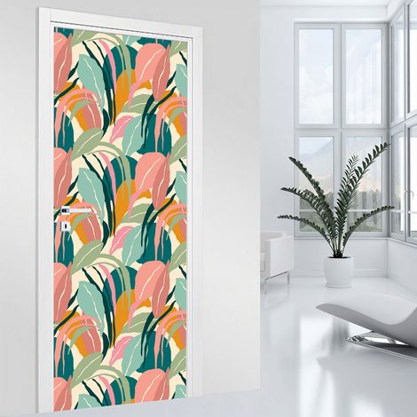 Stickers pour porte - Feuilles - 73 x 205 cm - Adhésif MAT (1/2)