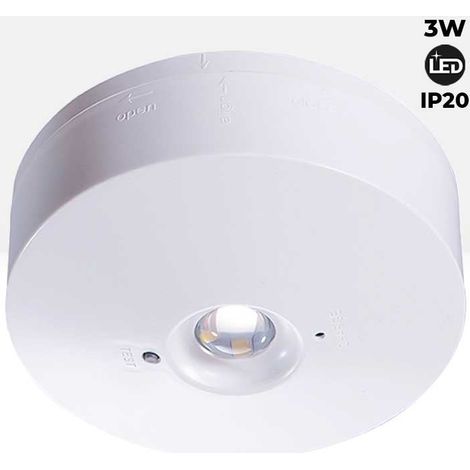 Luz De Emergencia Y Permanente LED Para Superficie 150lm 2,5W -