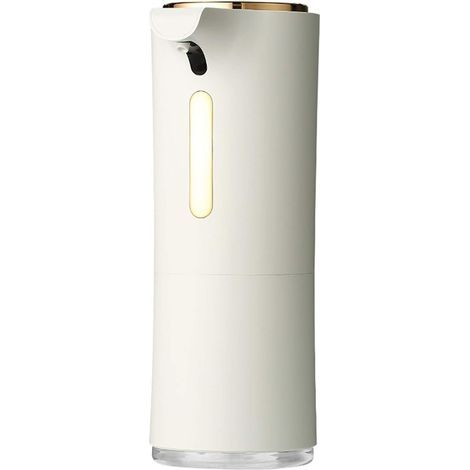 Dispenser di sapone automatico a parete per cucina e bagno, 300 ml, dimensione regolabile (bianco) (1/4)