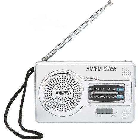 Radio portable AM/FM multifonctionnelle, mini radio de poche à piles, idéale pour offrir. Qualité irréprochable. (1/5)