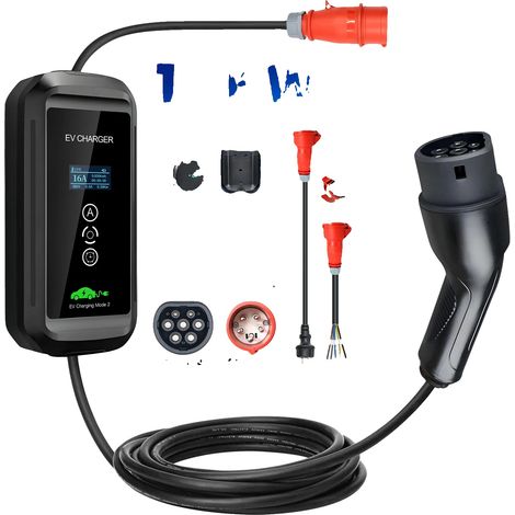 Tragbares EV-Ladegerät, 11KW Leistungsabgabe, Typ B Schutz, Typ2 (1/5)