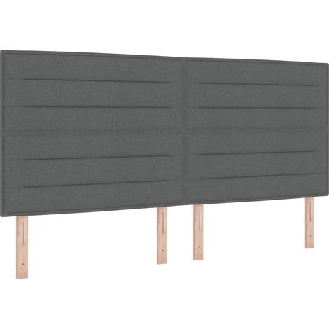 Maison Exclusive - Testiera LED con strisce LED Grigio scuro 200 cm Tessuto (1/5)