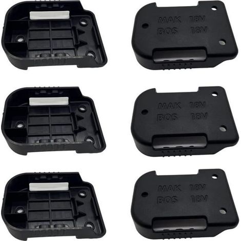 Lot de 6 Supports de Batterie pour Batterie Makita 18 V, éGalement pour Supports de Batterie Bosch 18 V-Clip de Ceinture, Support (1/4)