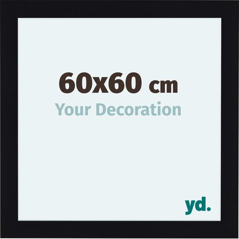 yd. - Cadre photo 60x60 - Noir Brillant - MDF - Como (1/5)