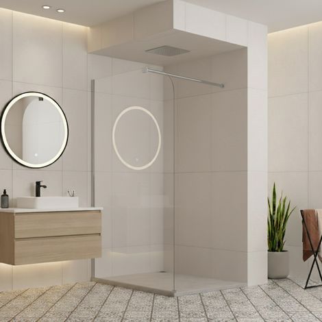Paroi de douche italienne Clear - 120 x 195 cm - Chrome - GAUCHE - LUCIA (1/5)