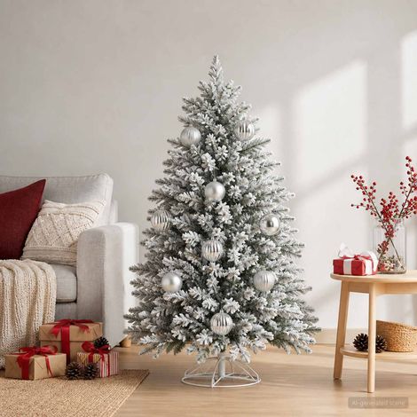 vidaXL Lot de boules de Noël XXL 4 pc Argenté Ø 20 cm Plastique (1/5)