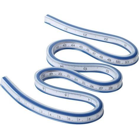 ALLIANDIS 1 Pièces 60cm Règle Courbe Flexible, Règle Courbe en Plastique, Règle à Mesurer pour Studio, Dessin, Vêtement, Menuiserie (1/5)