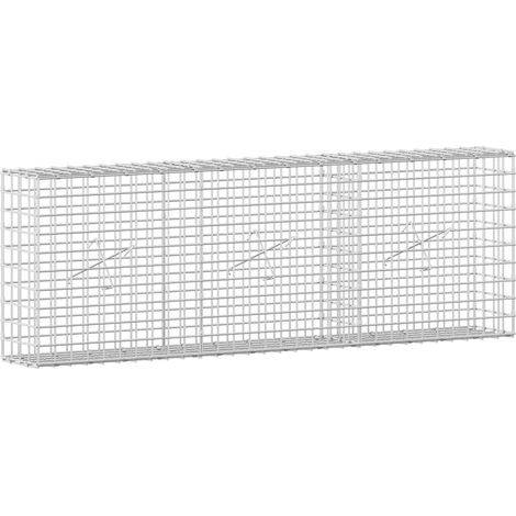 Gabione mit 5 mm Draht und 5x5 cm Maschen 150x20x50 cm vidaXL (1/5)