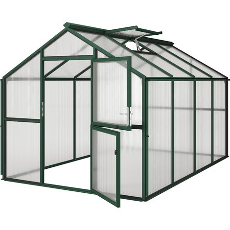 KGT Gewächshaus "Novum IV", tannengrün, 11,1 m², 10 mm HKP