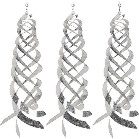 3-teiliges Set seltener Perlen-Vogelabwehrmittel, Vogelspiral-Enthüller, reflektierende Vogelabwehrstäbe, dekorativer Spinner-Abwehrtester
