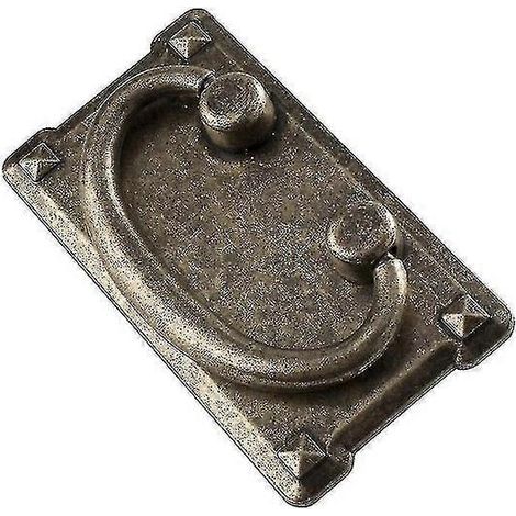 Lot de 2 poignées de tiroir rectangulaires vintage en laiton antique, 96 x 52 mm, alliage de zinc, fixation par vis invisibles, installation facile (1/4)