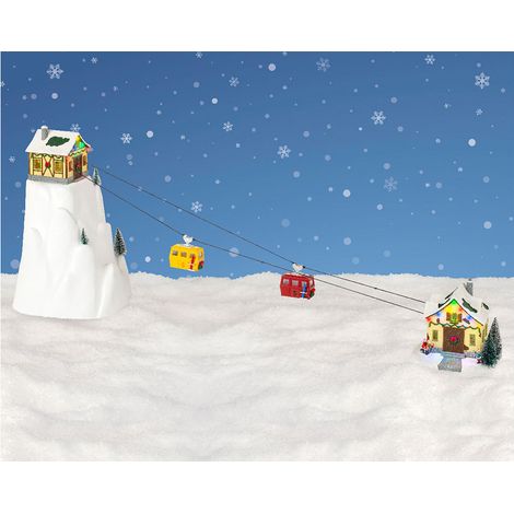 ESCENA NAVIDEÑA AVENTURAS EN LA NIEVE 31,5x32,5x53cm 16L (1/3)