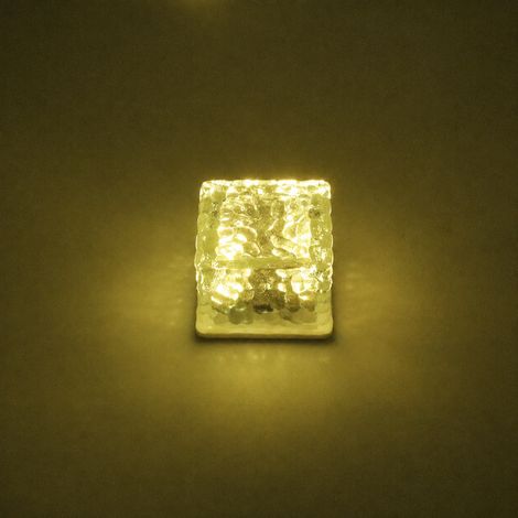Pavé solaire LED en verre petit modèle blanc chaud IP44 blanc chaud réf 0399 10 × 10 × 5,5 cm 360 g – Livraison gratuite