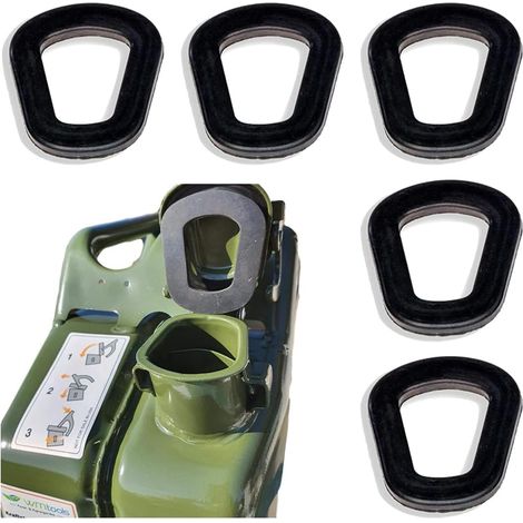 5 Pièce Joints Pour Jerrycan, Caoutchouc Carburant Bidon Rondelles, Joints De Rechange Pour Bec Verseur De Jerrycan 20 L, Joints De Rechange Essence Jerrican Joint D'étanchéité Caoutchouc (1/5)