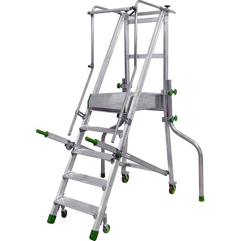 Escabeau roulant 5 marches - Hauteur max. de travail 3.08m - CA1/100 (1/5)