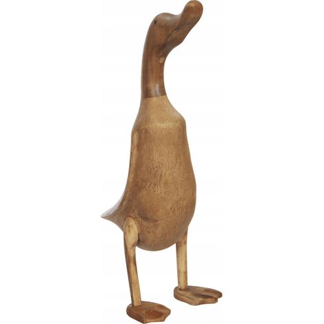 Magnifique canard en bois de style rustique 45 cm