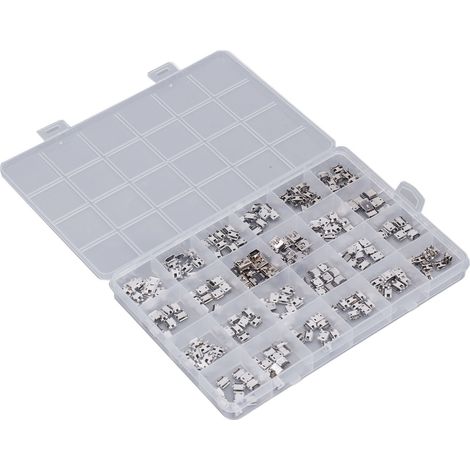 Lot de 240 embouts Micro USB femelle rangée simple acier inoxydable pour ordinateur mobile photo TV console (1/5)