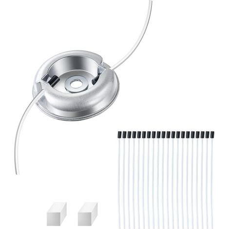 Tête de fil universelle pour débroussailleuse et débroussailleuse, avec 22 fils de coupe carrés, tête de coupe robuste en aluminium pour une tonte rapide et nette (1/5)