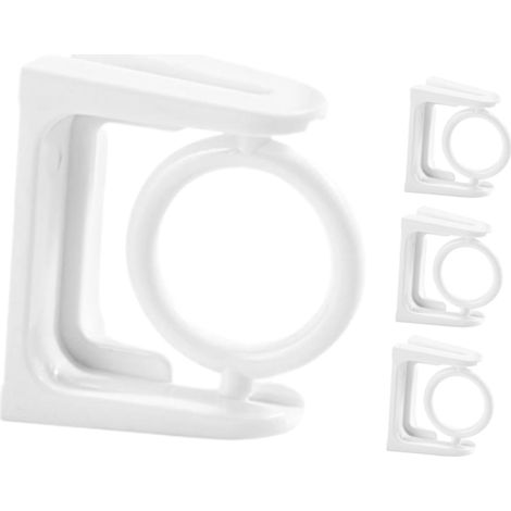 4 Pièces Lot de Supports De Tringle à Rideaux sans Perçage Crochets Rotatifs pour Rideaux De Douche Et De Chambre Facile à Installer