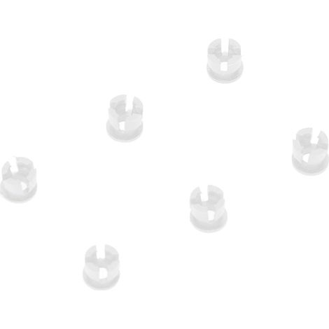 200 supports de LED en plastique à boucle plate, fixation pour diodes électroluminescentes (LED) pour indicateurs et expériences de bricolage, blanc 0,1 pouce (1/5)