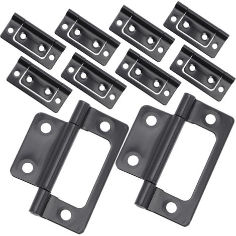 10 pièces Lot de Charnières Fer Noires Épaisses (1/5)