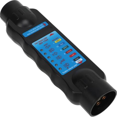 Testeur de prise de remorque 7 broches, testeur de circuit de câble de remorque, outil de test de prise pour camping-car et remorque (1/5)