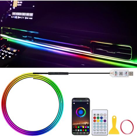 Éclairage Intérieur de Voiture, Yeux de Diable pour Voiture, LED Éclairage D'ambiance Multicolore, Lampe LED Accessoire Voiture, Car Accessories Contrôle APP Homme Femme (1/5)