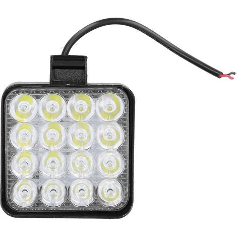 48-W-LED-Arbeitsleuchte, 2000 lm, 6000 K, quadratische Strahler, weißes Licht, IP68 wasserdicht, universell einsetzbar